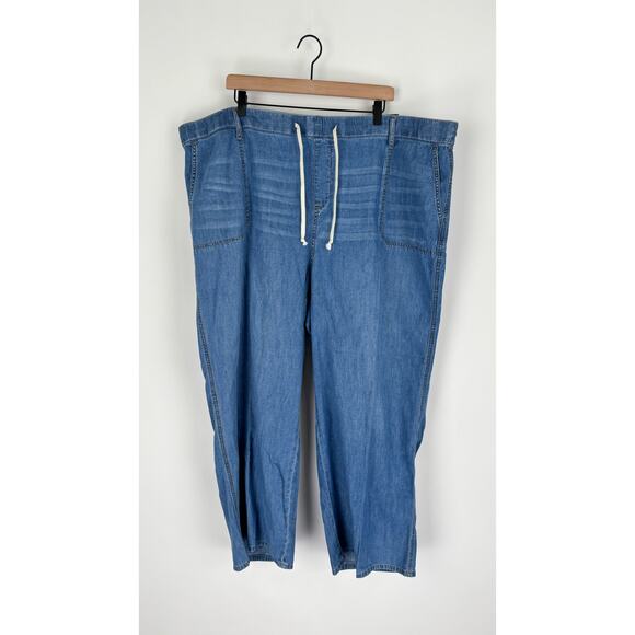 Torrid Pull On Mid Rise Wide Leg Light Weight Jean Womens Plus Size 4X New - Picture 5 of 13